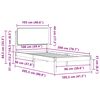 vidaXL Sengestel med Polstret Hovedgavl Gr&aring;brun 100 x 200 cm