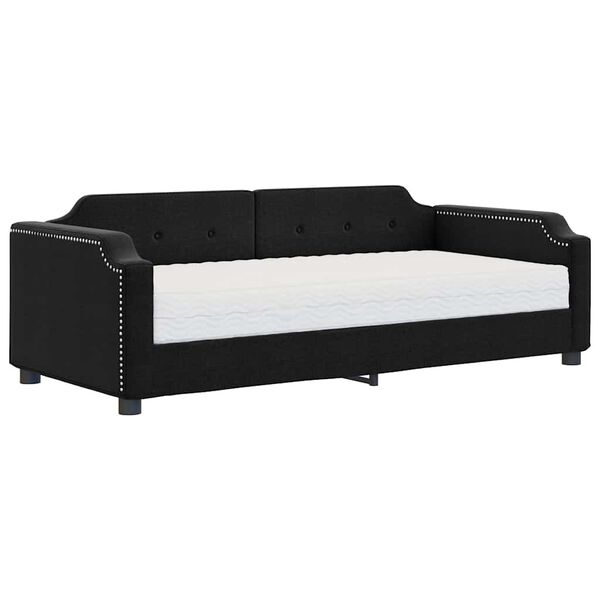 vidaXL daybed med madras 80x200 cm stof sort