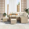 vidaXL Havesofa S&aelig;t 8 pcs Beige polyrattan