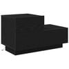 vidaXL Natskab med skuffe Sort eg 70 x 36 x 40,5 cm Konstrueret tr&aelig;