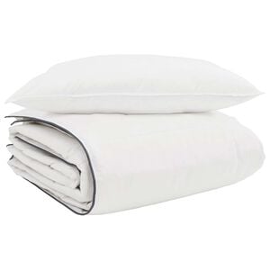 vidaXL Vinter dyne med pude 2 stk. Hvid Dunfjer