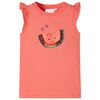 vidaXL T-shirt til b&oslash;rn str. 116 fl&aelig;ser koralfarvet