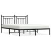 vidaXL sengeramme med sengegavl 180x200 cm metal sort