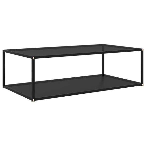 vidaXL sofabord 120x60x35 cm h&aelig;rdet glas sort