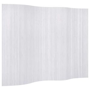 vidaXL rumdeler bambus bredde 250 cm h&oslash;jde 165 cm hvid