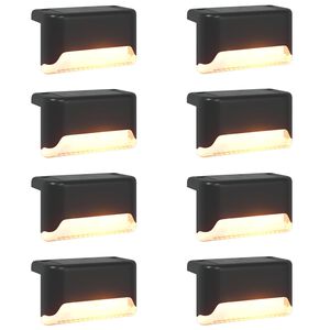 vidaXL Udend&oslash;rs sollys med jordspyd 8 stk. Varm hvid 4,5 cm ABS og PS