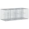 vidaXL Gabion h&oslash;jbed 140 x 60 x 55 cm Galvaniseret st&aring;l S&oslash;lv