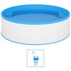 vidaXL splasher pool med h&aelig;ngende skimmer og pumpe 350x90 cm hvid
