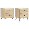 vidaXL Natskab 2 stk. Sonoma-eg 43 x 34,5 x 47,5 cm Konstrueret tr&aelig;
