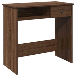 vidaXL skrivebord 80x40x75 cm konstrueret tr&aelig; brun egetr&aelig;sfarve