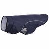 vidaXL Hunderegnfrakke med refleksstriber polyester XL marinebl&aring;