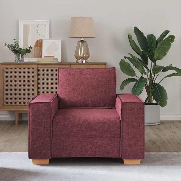 vidaXL sofastol vinrød 60 cm stof