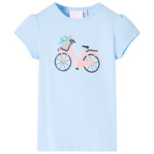 T-shirt til b&oslash;rn str. 116 lysebl&aring;