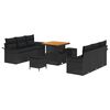 vidaXL Havesofa S&aelig;t 9 stk. Sort polyrattan