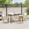 vidaXL Have Spisebordss&aelig;t 5 pcs Beige polyrattan