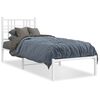 vidaXL sengeramme uden madras med hovedg&aelig;rde 75x190 cm hvid