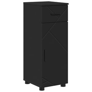 vidaXL Badev&aelig;relsesskab Sort 30 x 35 x 80 cm Konstrueret tr&aelig;, Metal
