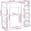 vidaXL Loft Sengestel med Skrivebord Sonoma eg 90 x 190 cm