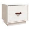 vidaXL sengebord 40x34x35 cm massivt fyrretr&aelig; hvid