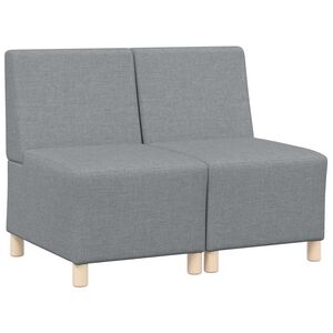 vidaXL Modulsofa enhed uden arme 2 stk. Lysegr&aring; Stof