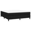 vidaXL Boxspring sengeramme 160x200 cm stof sort