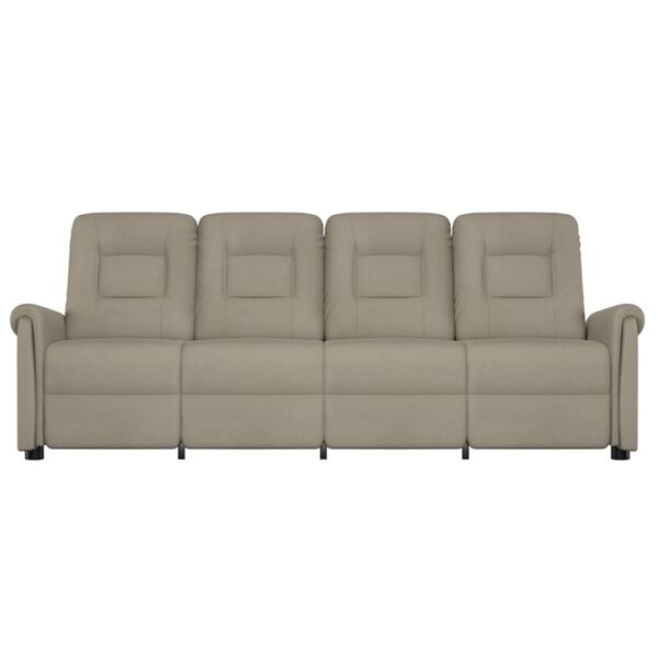 vidaXL 4-personers massagestol mikrofiberstof lysegrå