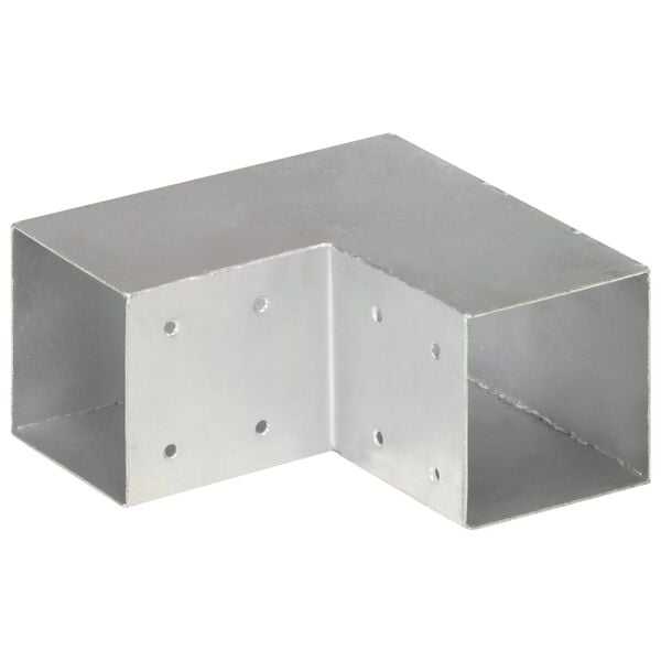 vidaXL stolpebeslag L-form 91x91 mm galvaniseret metal