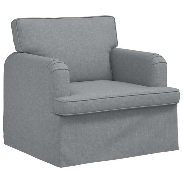 vidaXL Sofa 2 pcs Lysegr&aring; 144 x 80 x 85 cm Stof