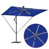 vidaXL Parasol Azurblå 294 x 200 x 270 cm Polyester og Aluminium