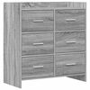 vidaXL Sideboard Gr&aring; Sonoma 75 x 33 x 80 cm Konstrueret tr&aelig;