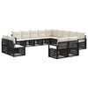 vidaXL Havesofa S&aelig;t 13 stk. Sort polyrattan