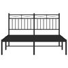 vidaXL sengeramme med sengegavl 140x200 cm metal sort