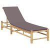 vidaXL liggestol med hynder 55x199x30 cm bambus