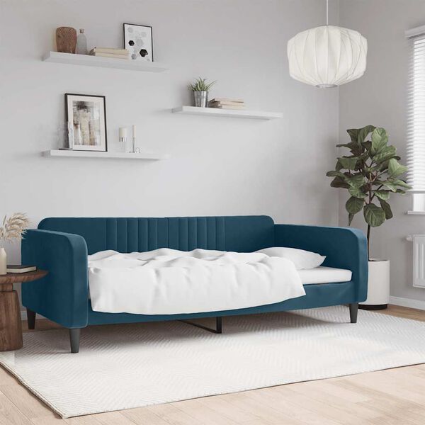 vidaXL daybed 100x200 cm velour bl&aring;