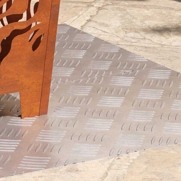 vidaXL Trappe Tread Rektangul&aelig;r 2 pcs S&oslash;lv 100 x 40 cm Aluminium