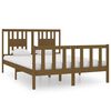 vidaXL sengeramme 140x190 cm massivt tr&aelig; gyldenbrun