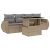 vidaXL sofas&aelig;t til haven 5 dele med hynder polyrattan beige