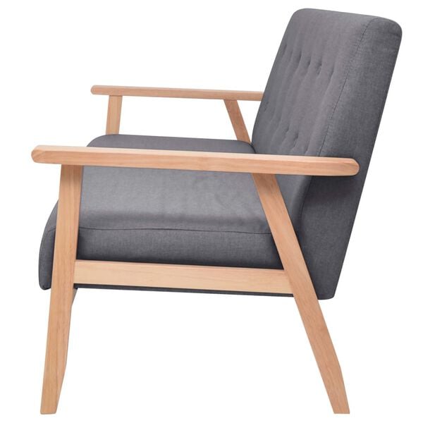 vidaXL sofasæt i 3 dele stof mørkegrå