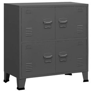 vidaXL industrielt opbevaringsskab 75x40x80 cm st&aring;l antracitgr&aring;