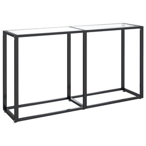 vidaXL konsolbord 140x35x75,5 cm h&aelig;rdet glas transparent