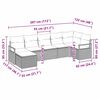 vidaXL Sofa S&aelig;t med pude 7 pcs Beige polyrattan