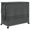 vidaXL vasket&oslash;jskurv med hjul 66x35x60 cm rattan gr&aring;