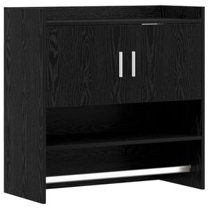 vidaXL V&aelig;ghylde V&aelig;gmonteret Sort eg 80 x 36 x 80 cm Konstrueret tr&aelig;