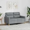 vidaXL 2-personers sofa 120 cm stof lysegr&aring;