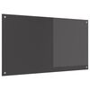 vidaXL Køkken bagvæg Mørkegrå 110 x 60 x 0,6 cm hærdet glas