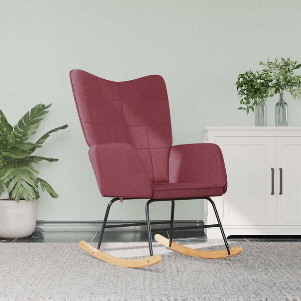 vidaXL gyngestol stof vinr&oslash;d