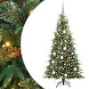 vidaXL Kunstigt Hinged Juletr&aelig; med 300 LED'er Gr&oslash;n 180 cm PE og PVC