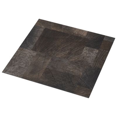 vidaXL selvklæbende gulvbrædder 5,11 m² PVC træstruktur brun