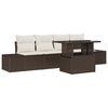 vidaXL Sofa S&aelig;t 5 stk. Brun og Creme polyrattan
