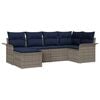 vidaXL Havesofa S&aelig;t 6 stk. Gr&aring; polyrattan